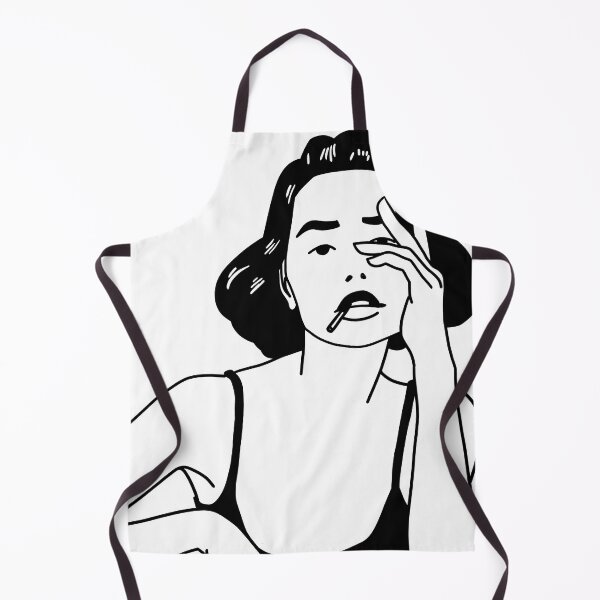 Item preview, Minimalist Hipster Chick with Cigarette designed and sold by AbiTheDesigner.