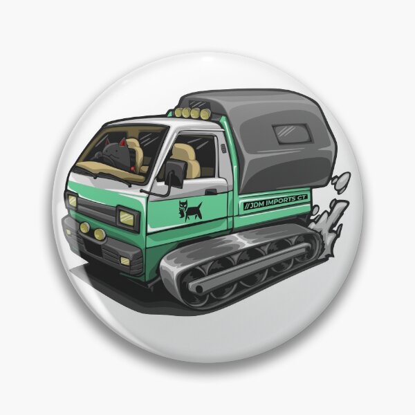 Artikelvorschau, Winter Kei Truck Post Fracht mit Kuro Neko & Tracks im Schnee entworfen und verkauft von JDMimportsCT.