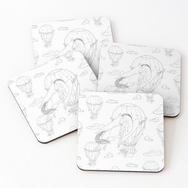 Item preview, Pegasus and airballoon w&b pattern designed and sold by Tayastore.