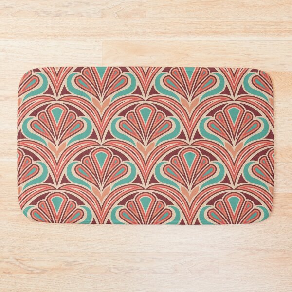 Item preview, Coral and Teal Vintage Scales designed and sold by Carolina Diaz.