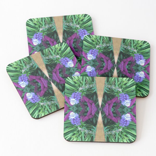Item preview, Botanical, Divine - Lilac Lupin meets Magenta Buddleia for Magical Emerald Fusion  designed and sold by RoseAromas.