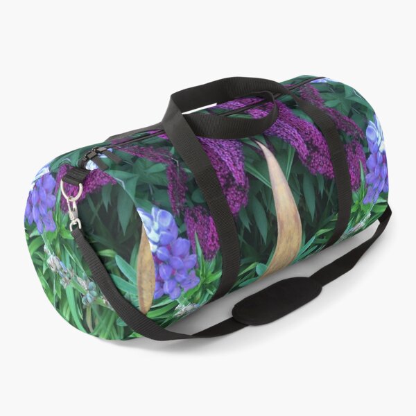 Item preview, Botanical, Divine - Lilac Lupin meets Magenta Buddleia for Magical Emerald Fusion  designed and sold by RoseAromas.