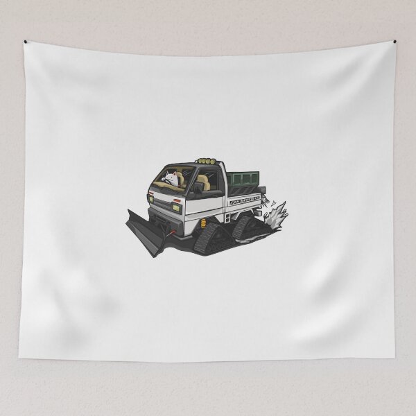 Item preview, Winter Kei Truck w/ Plow & Tracks in the Snow designed and sold by JDMimportsCT.