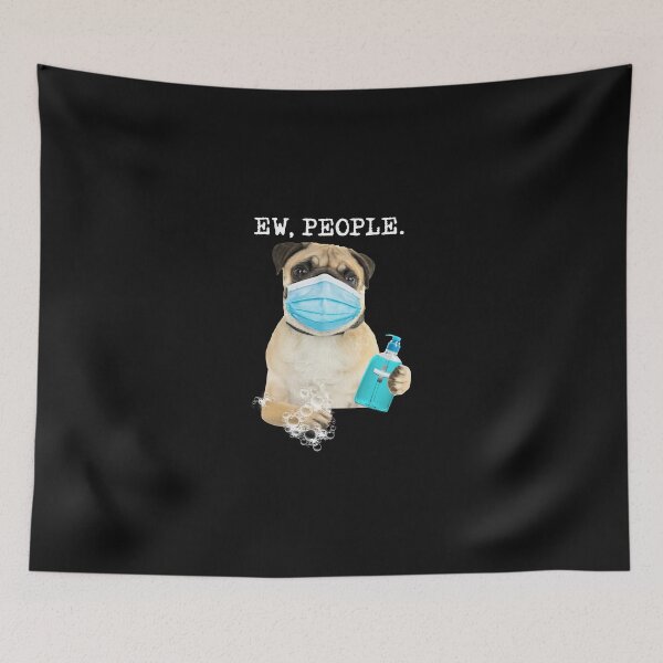 Item preview, Pug Ew People Dog Wearing A Face Mask designed and sold by maria5wgloria.