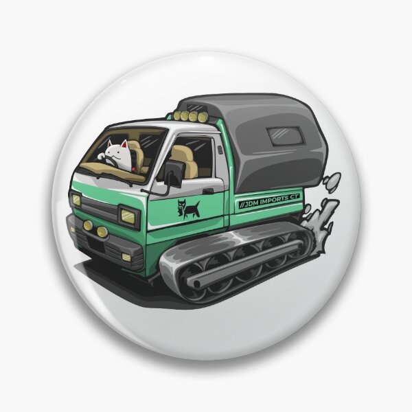 Artikelvorschau, Winter Kei Truck Postfracht mit Shiroi Neko & Tracks im Schnee entworfen und verkauft von JDMimportsCT.