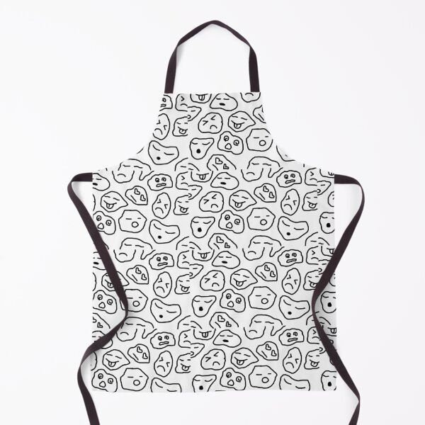 Item preview, Distorted Black and White Emoji Faces Pattern  designed and sold by maddiebernheim.