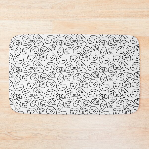 Item preview, Distorted Black and White Emoji Faces Pattern  designed and sold by maddiebernheim.