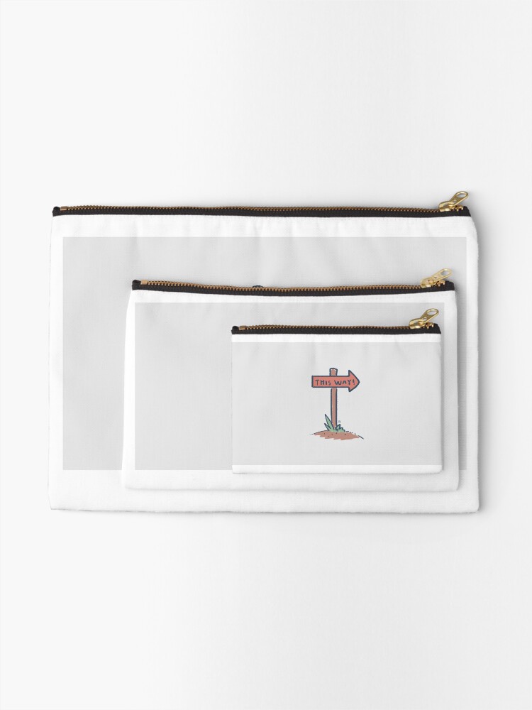 Thumbnail 2 of 4, Zipper Pouch, This Way! designed and sold by Rechronicle.