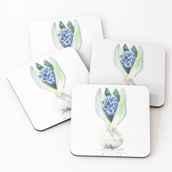 Artikelvorschau, Blaue Hyazinthenknospe Aquarell Original entworfen und verkauft von BeeTartprints.