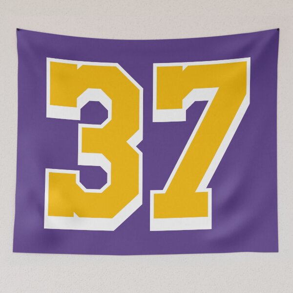 Item preview, 37 Yellow Number thirty-seven Purple Basketball Jersey designed and sold by elhefe.