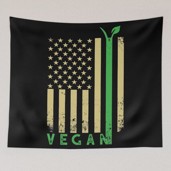 Item preview, Vegetarian Vegan American Flag designed and sold by Astralia.