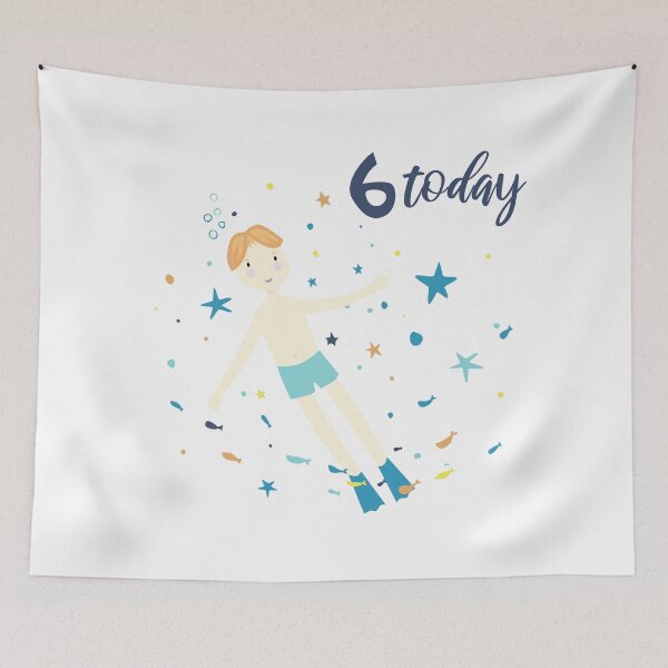 Item preview, Happy Sixth (6th) Birthday designed and sold by LouiseFranksArt.