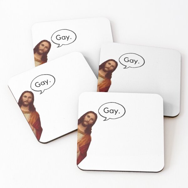 Item preview, Gay Jesus (Left) designed and sold by KarmicBeauty.