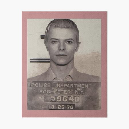 David Bowie Mugshot Men_s Impression rigide