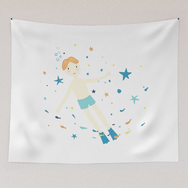 Item preview, Snorkel Boy designed and sold by LouiseFranksArt.