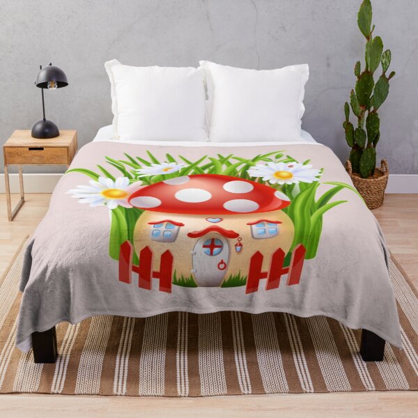 Item preview, Fairy Mashroom-house and wild Flowers designed and sold by dplachkinova.