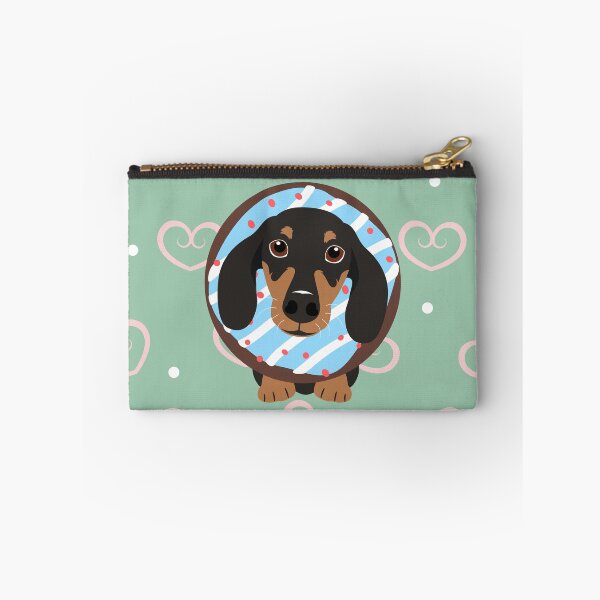 Item preview, Love Black and Tan Dachshund Sausage Dog and Donut designed and sold by Lulupainting.