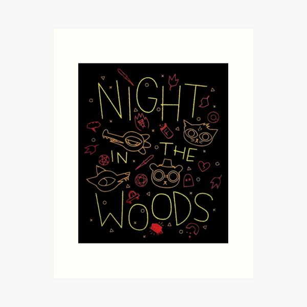 Vista previa del artículo con la obra «Noche en el bosque», diseñado y vendido por VroshhGlass.
