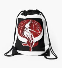 Moonflower Drawstring Bag
