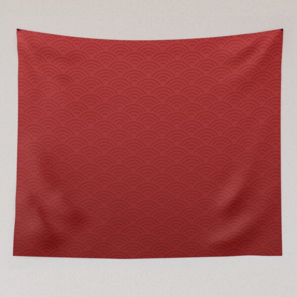 Item preview, Red Japanese Wave Pattern designed and sold by Takeda-art.