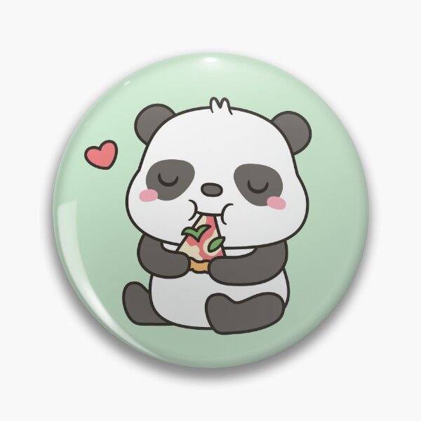 Item preview, Cute Little Panda Enjoying Margherita Pizza designed and sold by rustydoodle.