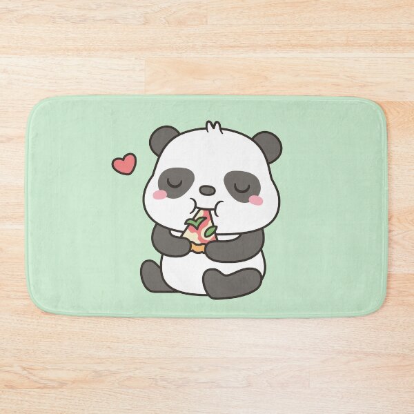 Item preview, Cute Little Panda Enjoying Margherita Pizza designed and sold by rustydoodle.