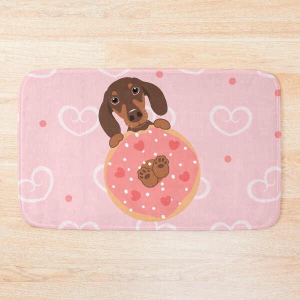 Item preview, Love Chocolate Dachshund Sausage Dog and Donut designed and sold by Lulupainting.