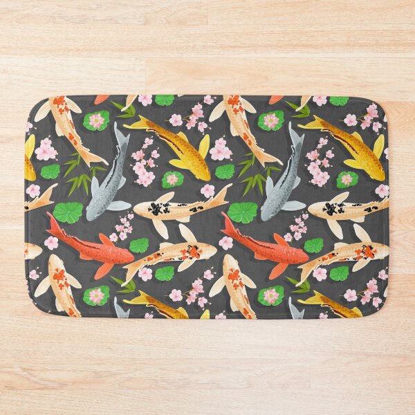 Item preview, koi fish yin yang with bamboo water background lotus flower designed and sold by My-Best-Life.