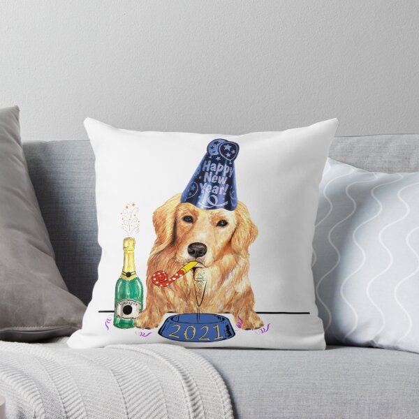 Item preview, Golden Retriever Happy New Year 2021 Dog Owner Gift designed and sold by StickerArtwork.