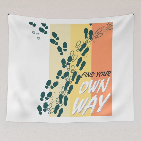 Item preview, COOL FIND YOUR OWN WAY FOOTSTEPS Design designed and sold by TheVirtualShop.