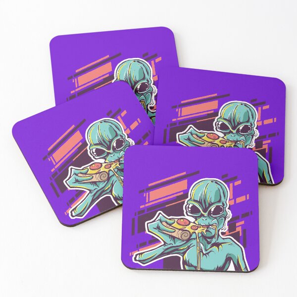 Item preview, Alien eating cheese pizza designed and sold by Piztees.