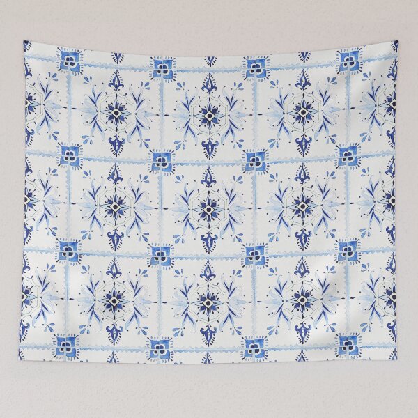 Item preview, Vintage Blue White Tile designed and sold by mirtoth.