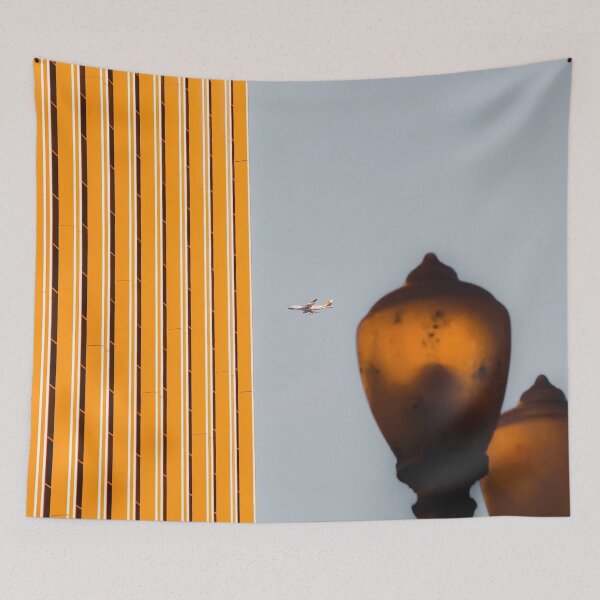 Item preview, Urban Light with building and airplane at LACMA Los Angeles California USA designed and sold by Mrvell.