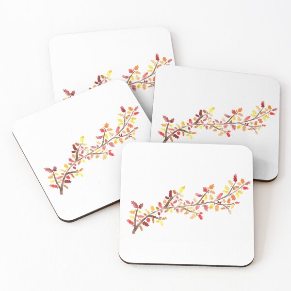 Item preview, Autumn Oak Leaf Branch Watercolour  designed and sold by MikaelasMeadow.