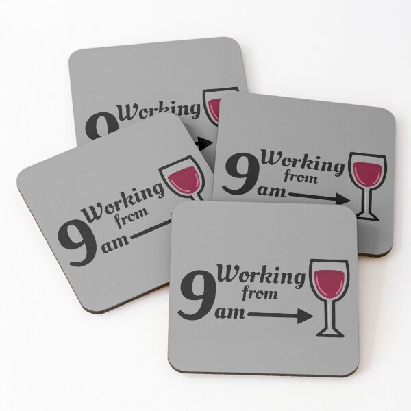 Item preview, Working from nine to wine - black designed and sold by CricketDoodles.