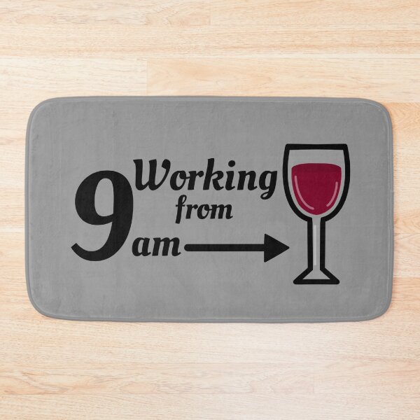 Item preview, Working from nine to wine - black designed and sold by CricketDoodles.