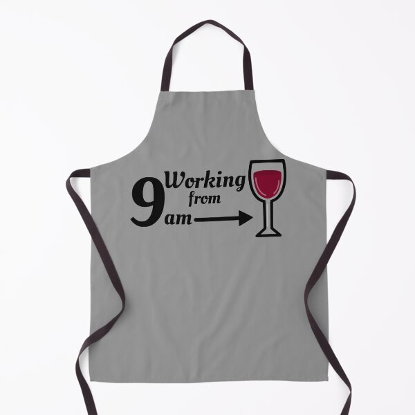 Item preview, Working from nine to wine - black designed and sold by CricketDoodles.