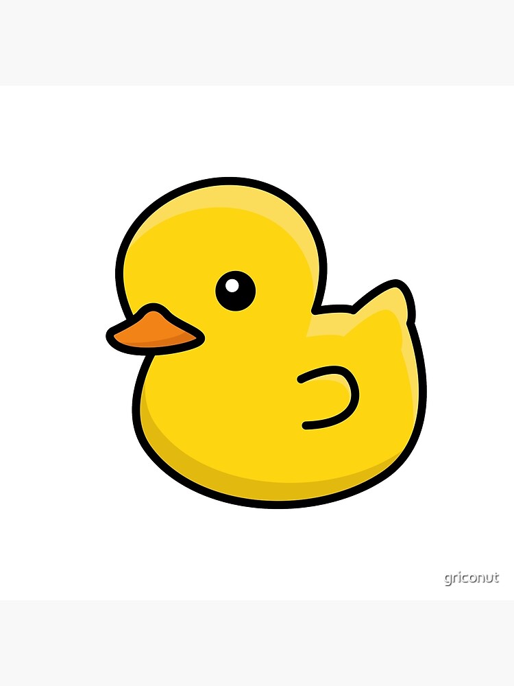 Yellow cute Duck animal kawaii cartoon\