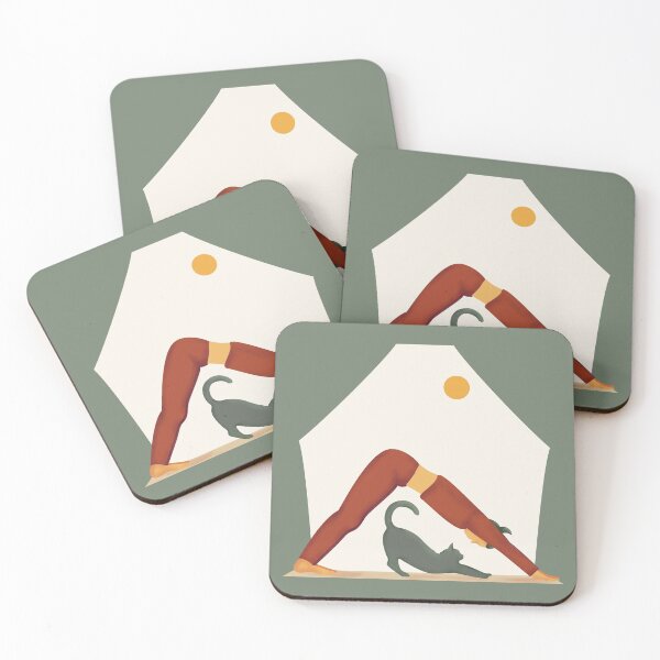 Item preview, Downward cat | Yoga with pet designed and sold by Dziepdesigns.