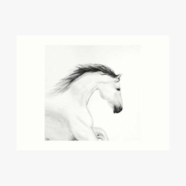 Cheval blanc Impression artistique