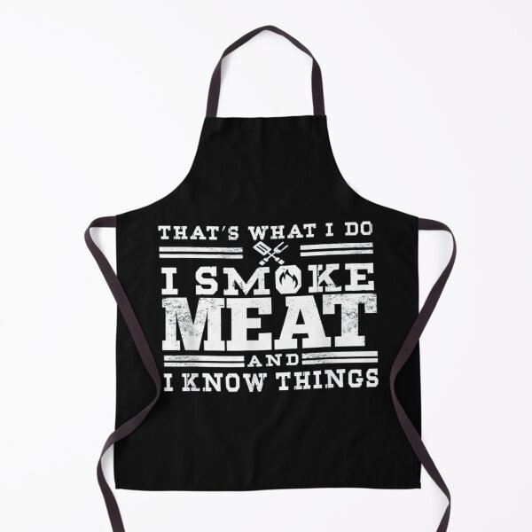 Item preview, I Smoke Meat And I Know Things Funny BBQ Smoker Pitmaster T-Shirt designed and sold by Trendy Shirt.