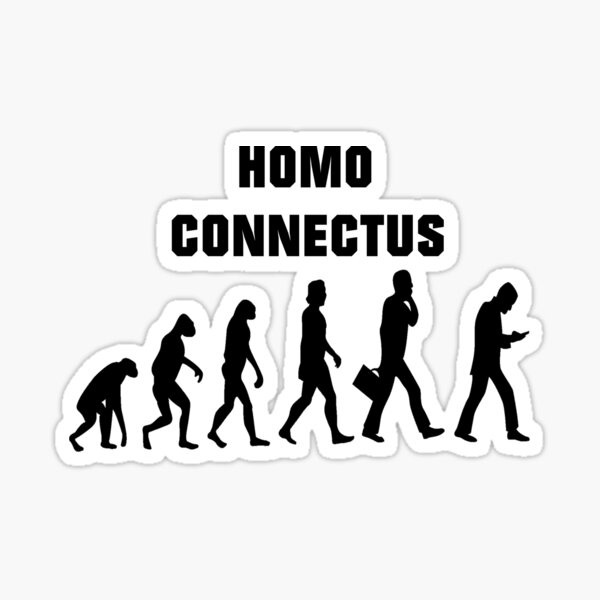 "Evolution Mensch Homo Connectus Geschenk Shirt" Sticker von neorevoxos |  Redbubble