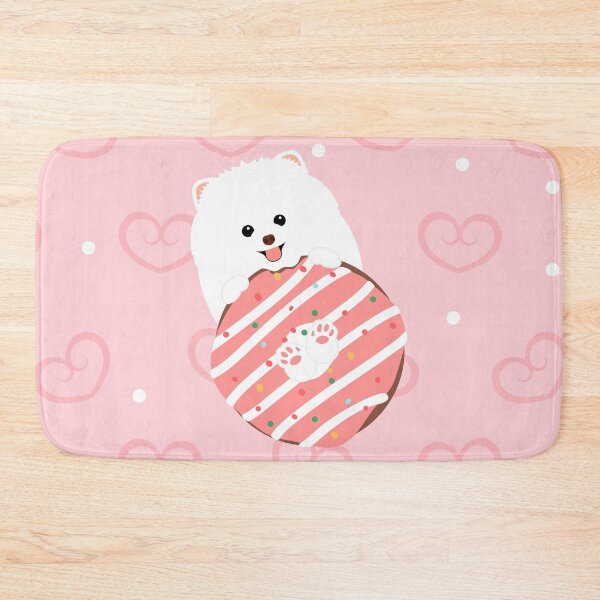 Item preview, Love White Pomeranian Puppy and Donut designed and sold by Lulupainting.