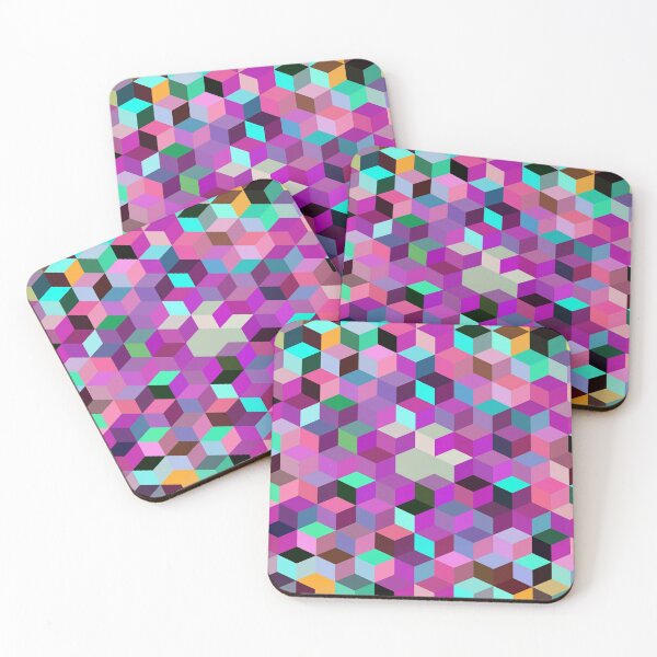 Item preview, Cute Colourful Cubes Abstract Background funny gift for digital art lovers  designed and sold by AYACHI90.