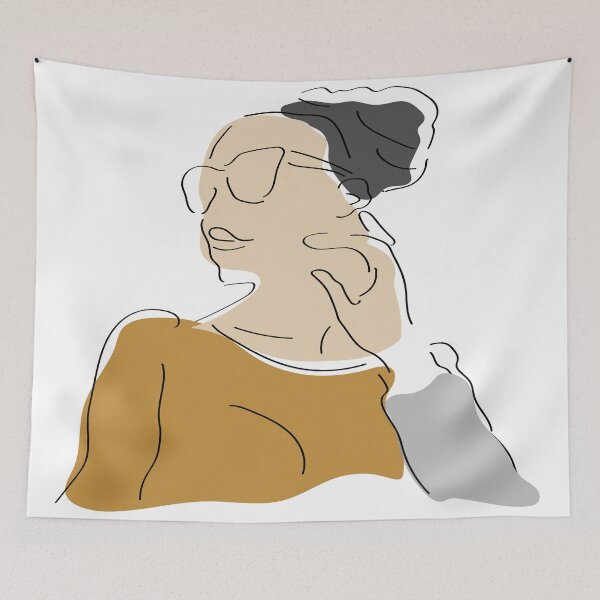 Item preview, Drawing of gazing woman designed and sold by Creatiefs.