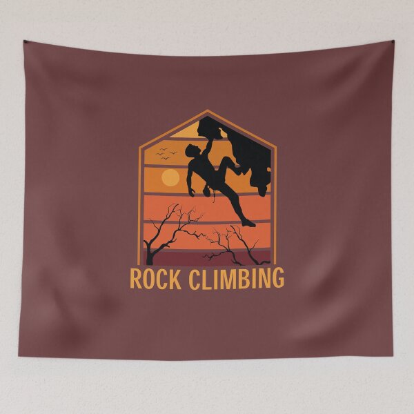 Item preview, Vintage bouldering rock climbing sunset designed and sold by Phoca Mobil.