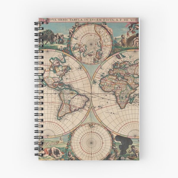 Item preview, An Old Map of the World // 1670 Amsterdam designed and sold by Gothicrelics.