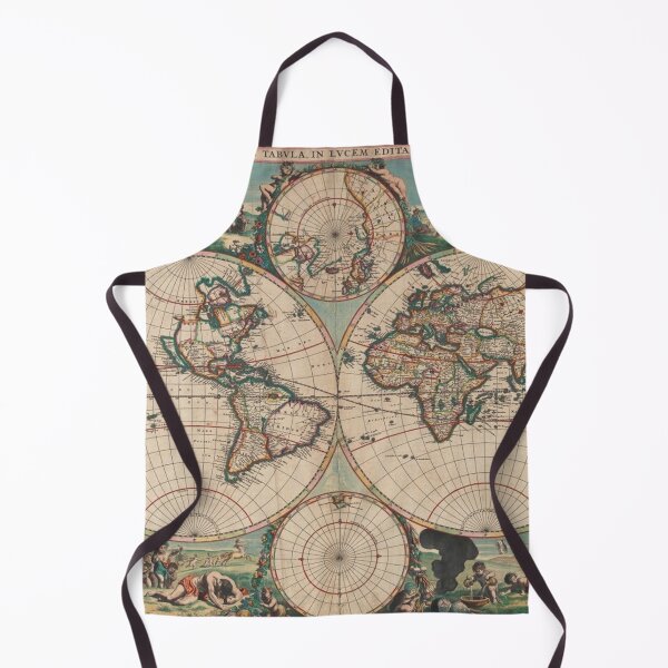 Item preview, An Old Map of the World // 1670 Amsterdam designed and sold by Gothicrelics.