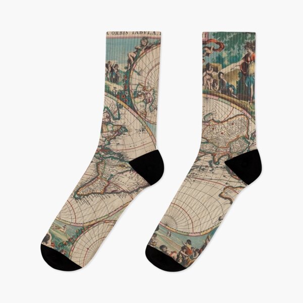 Item preview, An Old Map of the World // 1670 Amsterdam designed and sold by Gothicrelics.