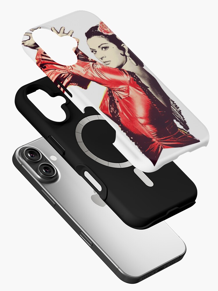 Imagen 2 de 4, Funda de iPhone con la obra Lola Flores Vestido Rojo Fondo Transparente, diseñada y vendida por danimota.